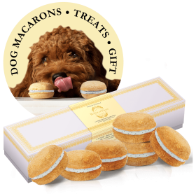 Dog Macarons - Count of 6 (Dog Treats | Dog Gifts) (Flavor: Vanilla)