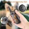 Dog Training Collar; 100% Waterproof Dog Shock Collar with Remote Range 1300ft; 3 Training Modes; Beep; Shock; Vibration; Rechargeable Electric Shock